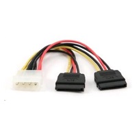 GEMBIRD Kabel SATA napájecí 15cm interní (redukce molex 5,25"/2x SATA)