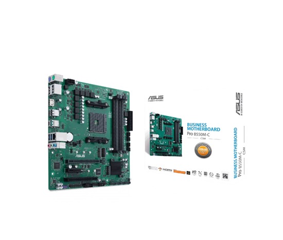 ASUS MB Sc AM4 PRO B550M-C/CSM, AMD B550, 4xDDR4, 2xDP, 1xHDMI, mATX