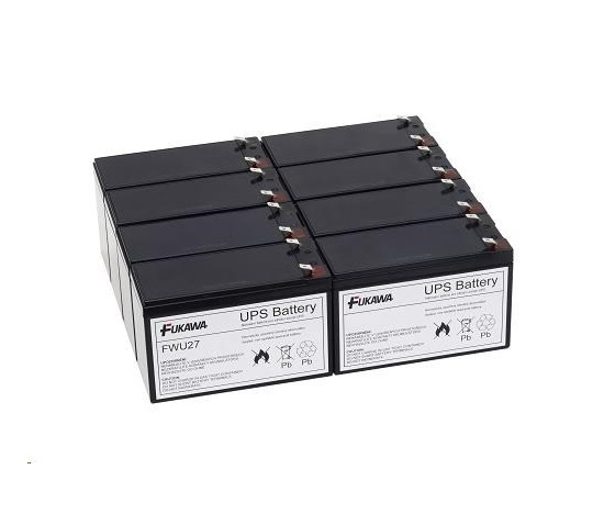 Baterie - FUKAWA FWU-27 sada baterií za RBC27 (12V/9Ah, 8ks)