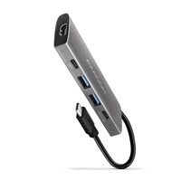 AXAGON HMC-5G2, USB 10Gbps hub, porty 2x USB-A, 2x USB-C, HDMI 4k/60, PD 100W, kabel USB-C 13cm