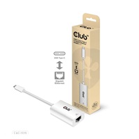 Club3D Adaptér aktivní USB 3.2 typ C na LAN (Gigabit Ethernet - 1Gb), 20cm