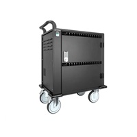 MANHATTAN nabíjecí vozík - 32 portů, 576 W, přepěťová ochrana, tichá ventilace, kovové pouzdro, černá