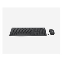 Logitech Silent Wireless Combo MK295, bezdrátová klávesnice + myš, 2.4 GHz, CZ/SK, Graphite