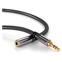 PREMIUMCORD prodlužovací kabel, Jack 3.5mm - Jack 3.5mm M/F 5m