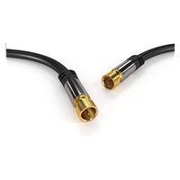 PREMIUMCORD kabel, satelitní anténní F male - F male (135 dB) 4x stíněný 5m