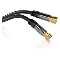PREMIUMCORD kabel, satelitní anténní F male - F male (135 dB) 4x stíněný 5m