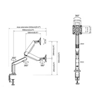 Fiber Mounts F90A kvalitní stolní držák monitoru nebo Tv