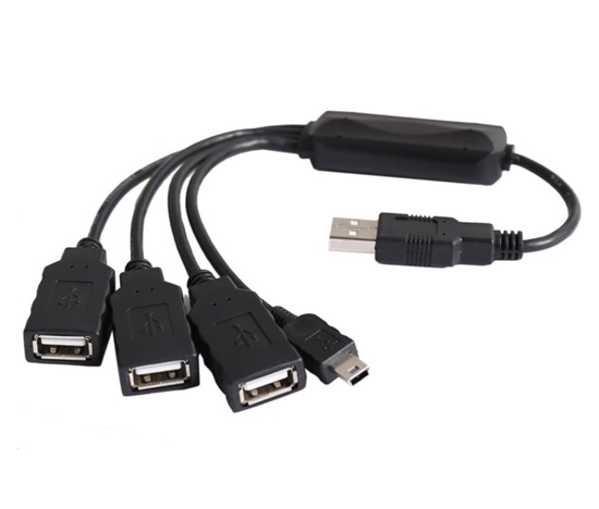 PremiumCord USB2.0 HUB 4-portový Black cable