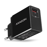 AXAGON ACU-QC19, QC nabíječka do sítě 19W, 1x USB-A port, QC3.0/AFC/FCP/SMART, černá
