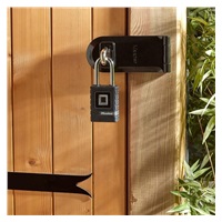 Master Lock 4901EURDLH visací zámek, biometrický, na otisk prstu, až 10 otisků prstů, černá