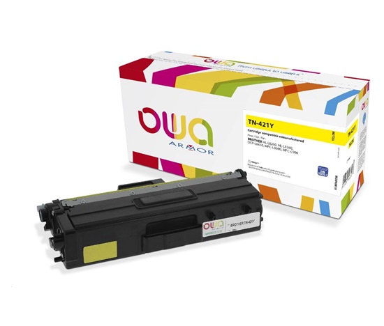 ARMOR toner pro Brother HL L8260, HL L8360, DCP L8410, MFC L8690, MFC L900 (TN421Y), žlutá/yellow, 1800 str