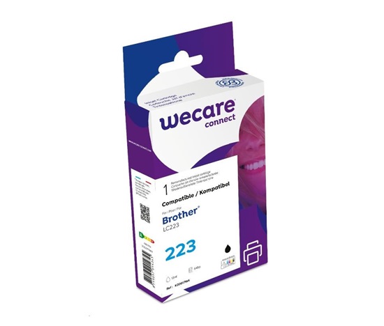 WECARE ARMOR cartridge pro Brother DCP-J4120DW, MFC-J4420DW, 4620DW, 4120DW, 4625DW (LC223BK), černá/black, 12ml, 600str
