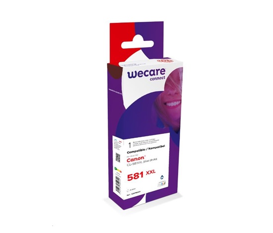 WECARE ARMOR cartridge pro Canon PIXMA TR7550,TR8550,TS6150,TS8150, TS6150 (CLi581XXLP.blue), Photo Blue, 12,2ml