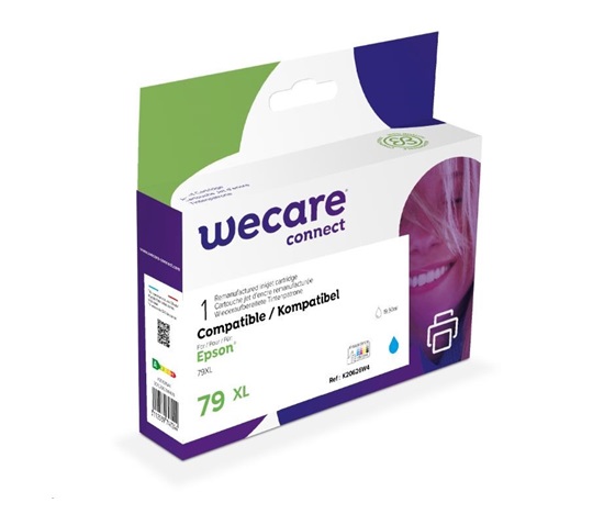 WECARE ARMOR cartridge pro Epson WorkForce Pro WF-5110, 5190, 5620, 5690 (C13T79024010), modrá/cyan, 19,5ml, 2000str