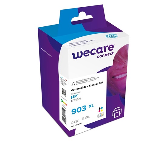 WECARE ARMOR cartridge pro HP Officejet Pro 6960, 6961, 6962, 6963, 6964 (3HZ51AE), černá/black+1C+1M+1Y/HC, 1x30/3x12ml