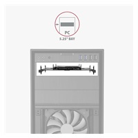 AXAGON RHD-435, kovový rámeček pro 4x 2.5" nebo 2x 2.5" HDD/SSD  a 1x 3.5" HDD do 5.25" pozice