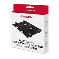 AXAGON RHD-435, kovový rámeček pro 4x 2.5" nebo 2x 2.5" HDD/SSD  a 1x 3.5" HDD do 5.25" pozice