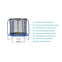 Marimex Standard trampolína 244 cm + ochranná síť + schůdky ZDARMA