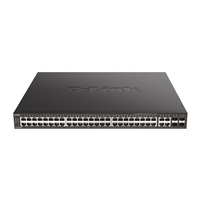 D-Link DGS-2000-52MP Managed PoE switch, 48x GbE PoE+, 4x RJ45/SFP, PoE 370W