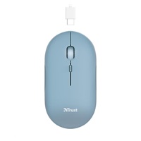 TRUST myš PUCK, bezdrátová, USB, modrá, bluetooth