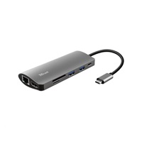 TRUST Dokovací stanIice DALYX USB-C 7v1, 1xHDMI, 1xUSB-C, 2xUSB, 1x RJ45, šedá