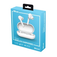 TRUST sluchátka NIKA Touch Bluetooth Wireless Earphones, white/bílá