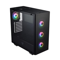 Fortron skříň Midi Tower CMT512 Black, 4 x A.RGB LED fan, průhledná bočnice