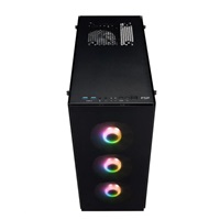 Fortron skříň Midi Tower CMT512 Black, 4 x A.RGB LED fan, průhledná bočnice