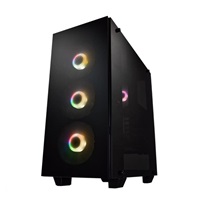 Fortron skříň Midi Tower CMT512 Black, 4 x A.RGB LED fan, průhledná bočnice