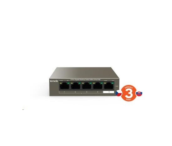 Tenda TEG1109P-8-102W - PoE AT Switch 102Watt, 9xRJ45 Switch s 8x 10/100/1000 Mbps PoE, Fanless, Kov