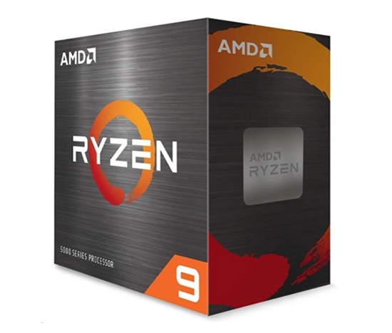 CPU AMD RYZEN 9 5950X, 16-core, 3.4 GHz (4.9 GHz Turbo), 72MB cache (8+64), 105W, socket AM4, bez chladiče