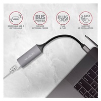AXAGON ADE-TRC, USB-C 3.2 Gen 1 - Gigabit Ethernet síťová karta, auto instal, titanově šedá
