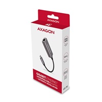 AXAGON ADE-TRC, USB-C 3.2 Gen 1 - Gigabit Ethernet síťová karta, auto instal, titanově šedá