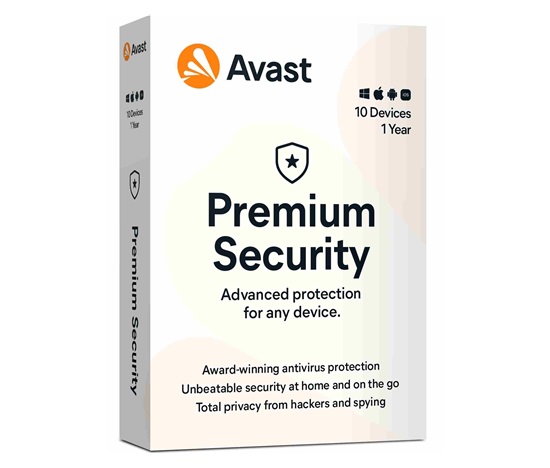 _Nová Avast Premium Security Multi-Device 1 licence na 12 měsíců (až na 10 PC )