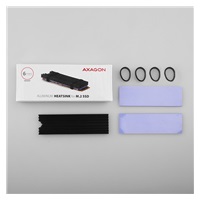 AXAGON CLR-M2L6, hliníkový pasivní chladič pro M.2 2280 SSD, výška 6 mm