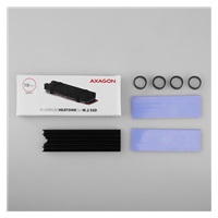 AXAGON CLR-M2L10, hliníkový pasivní chladič pro M.2 2280 SSD, výška 10 mm