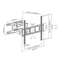 Kvalitní otočný nástěnný držák na Tv Fiber Mounts Solid-2