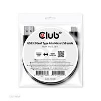 Club3D Kabel USB 3.2 Gen1 Type-A to Micro USB Cable M/M, 1m
