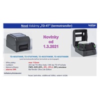 BROTHER tiskárna štítků TD-4650TNWBR (tisk štítků, 203 dpi, max šířka štítků 112 mm) USB,LAN,WiFi,Bluetooth,RS-232C+RFID