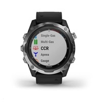 Garmin Descent Mk2 Sapphire, Silver/Black band