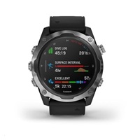 Garmin Descent Mk2 Sapphire, Silver/Black band