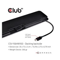 Club3D dokovací stanice USB-C 3.2 s napájecím adaptérem Triple Display Dynamic PD, 100 W