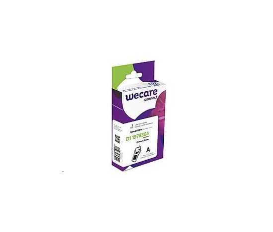 WECARE ARMOR páska pro DYMO 1978364, černá/bílá, 12mm x 5.5m