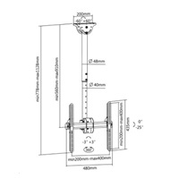 Stropní držák televize Fiber FN-T400