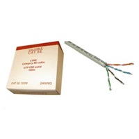 UTP kabel LYNX, Cat5E, drát, PVC, Dca, šedý, 100m - poškozený obal