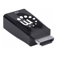 Manhattan adaptér HDMI na VGA, Micro Converter, HDMI Male na VGA Female, audio, černá