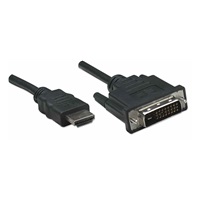 Manhattan kabel HDMI na DVI-D, Dual Link, 1m, černá