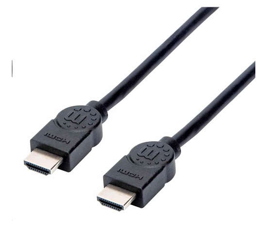 Manhattan HDMI kabel, ARC, 3D, 4K@30Hz, Shielded, 1.5m, černá