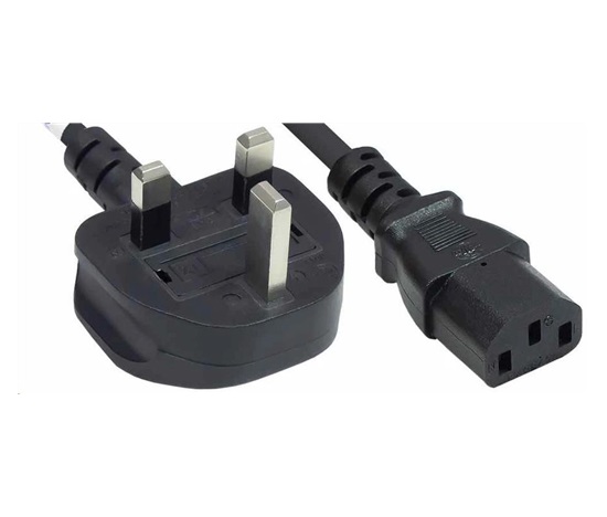 Manhattan nabíjecí kabel, Power Cord UK 3-pin, C13 to BS 1363 (UK plug), 1.8m, černá