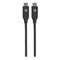 Manhattan USB-C kabel, USB 2.0, Male na Male, 480 Mbps, 5 A, 2m, černá